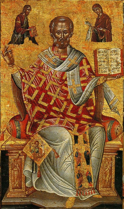 O ΄Αγιος Νικόλαος  ένθρονος